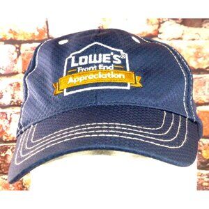 Lowes Front End Appreciation Navy Blue Adjustable Baseball Hat 100% Polyester